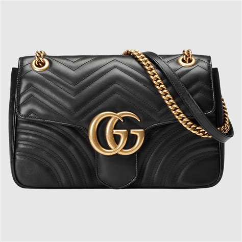 gucci marmont black and white|Gucci Marmont black hardware.